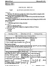 Giáo án Số học 6 - Năm học 2012 - 2013 - Tiết 69 đến tiết 107